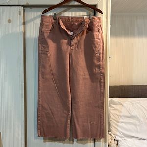 American Eagle Outfitters Pink Wide Leg Jeans
